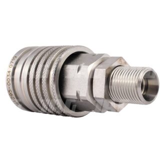 JAG95-0034 Szybkozłącze hydrauliczne grzybkowe-gniazdo grodziowe z gwintem zewnętrznym, DN12,5, M18X1,5, 12L, ISO7241-A