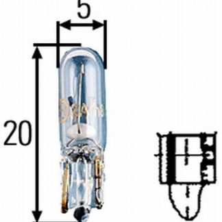 Żarówka 12V 1.2W-W2X4,6D HELLA