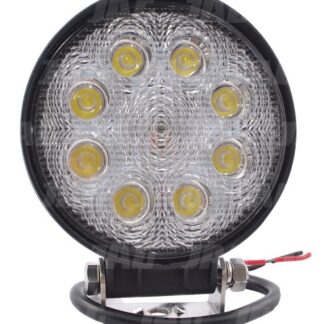 JAG96-0031 Lampa robocza LED, 24W, 10-30V, 8 EPISTAR LEDx3W, FLOOD, Okrągła JAG