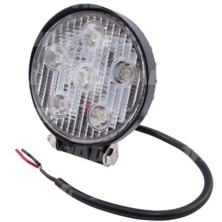 JAG96-0034 Lampa robocza LED, 18W, 10-30V, 6 EPISTAR LEDx3W, FLOOD, Okrągła JAG