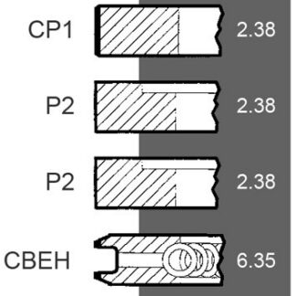 41158118 Pierścienie tłokowe  A4.318