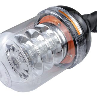 JAG96-0082 Lampa Błyskowa JAG- LED, 54W, 12-24V, R10, R65, 18LEDx3W, Uchwyt na elastyczny trzpień, Klosz bezbarwny-kolor pomarańczowy