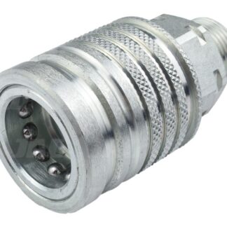 JAG95-0025 Szybkozłącze hydrauliczne grzybkowe-gniazdo wzmacniane z gwintem zewnętrznym, DN12,5, M20x1,5, 12H, ISO7241-A