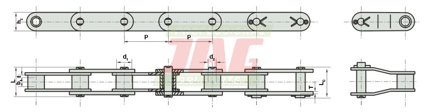 38.4RSDJ2A Łańcuch 140 rolek 5,38mb ROLLON-SOLID - obrazek 2