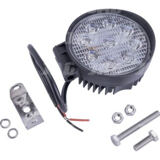 JAG96-0029 Lampa robocza LED, 27W, 10-30V, 9 EPISTAR LEDx3W, SPOT, Okrągła JAG