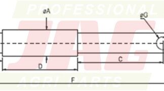JAG98-0154 Sworzeń łącznika górnego, kat.1-2, DŁ. 170mm