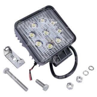 JAG96-0026 Lampa robocza LED ,27W, 10-30V, 9 EPISTAR LEDx3W, FLOOD, Kwadratowa JAG