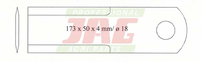 JAG01-0032 Nóż sieczkarni ruchomy grubość 4mm RADURA - obrazek 3